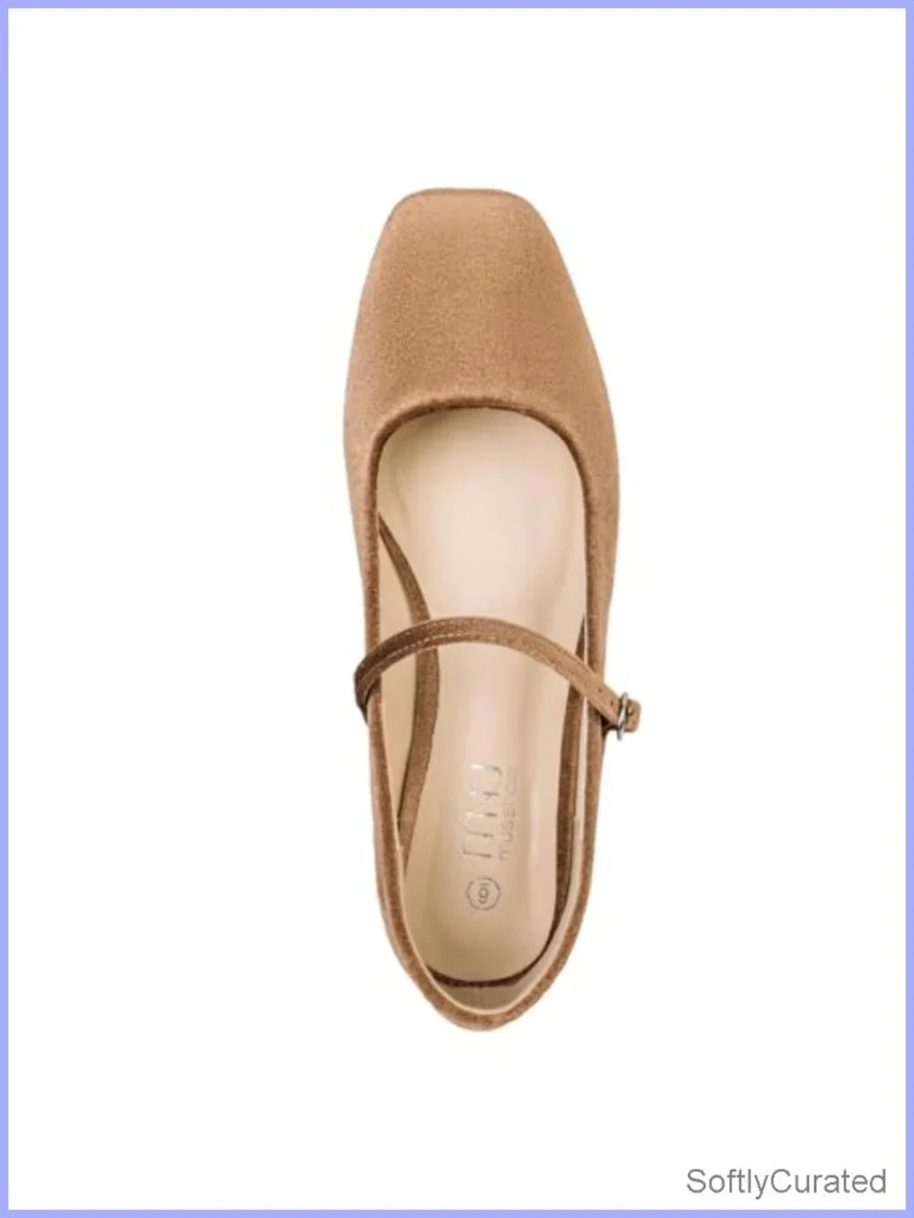 Mary Jane Flats Square Toe Adjustable Strap Non-Slip Dressy Business Casual